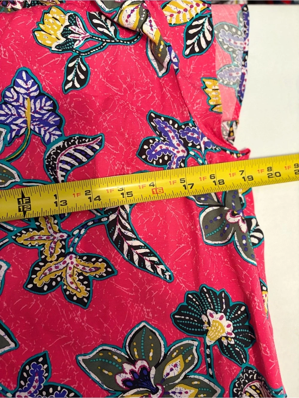 LOFT Women’s Pink Floral Short-Sleeve Dress